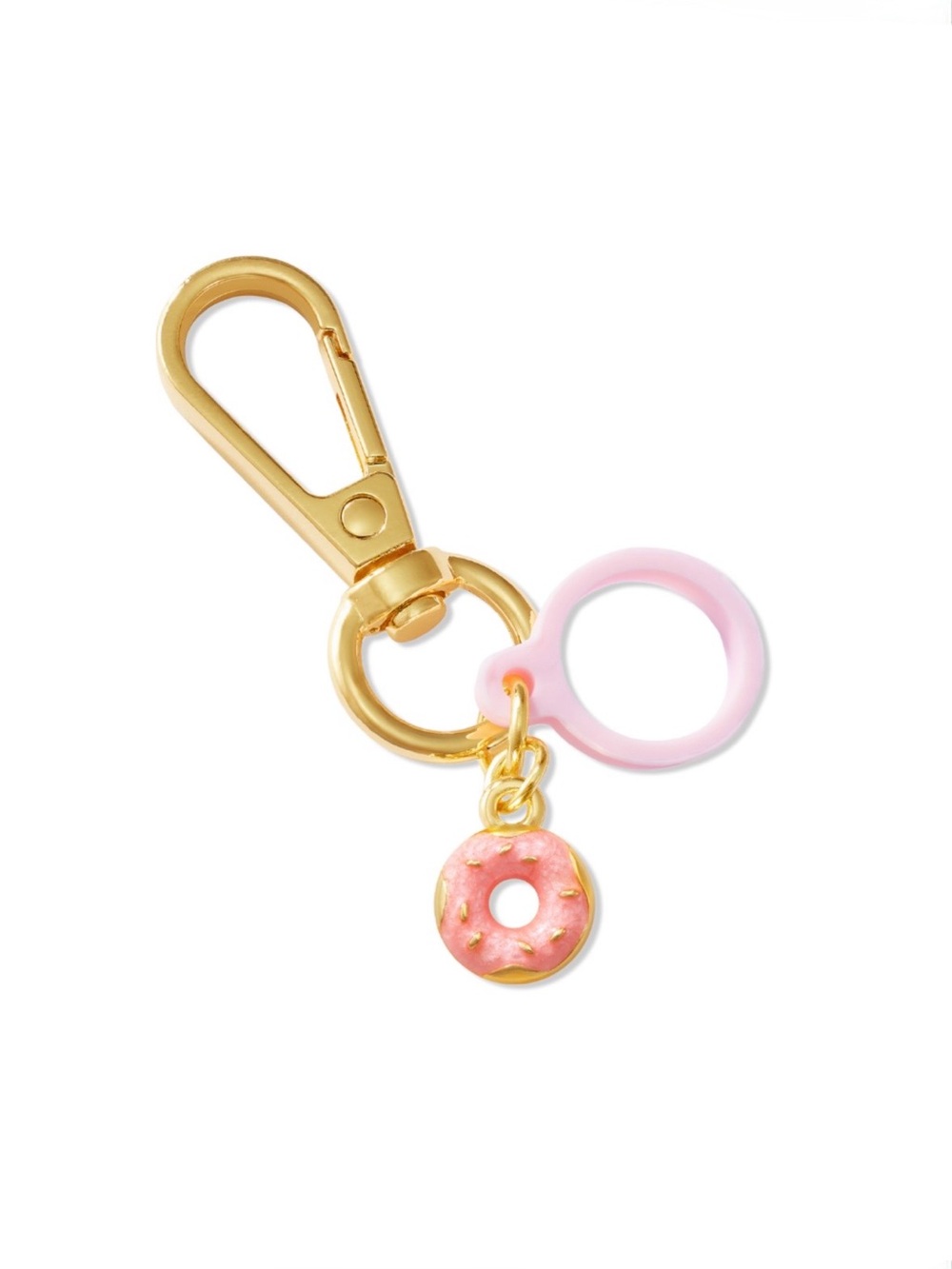 NEW Tarte Loop Gold Pink Donut Ltd Ed Collectible Keychain Charm Lip Accessory